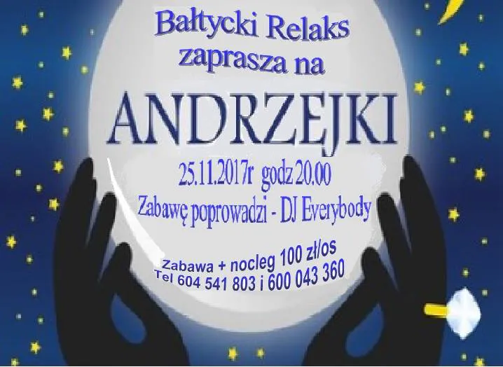 Baner Andrzejki 25 listopada 2017