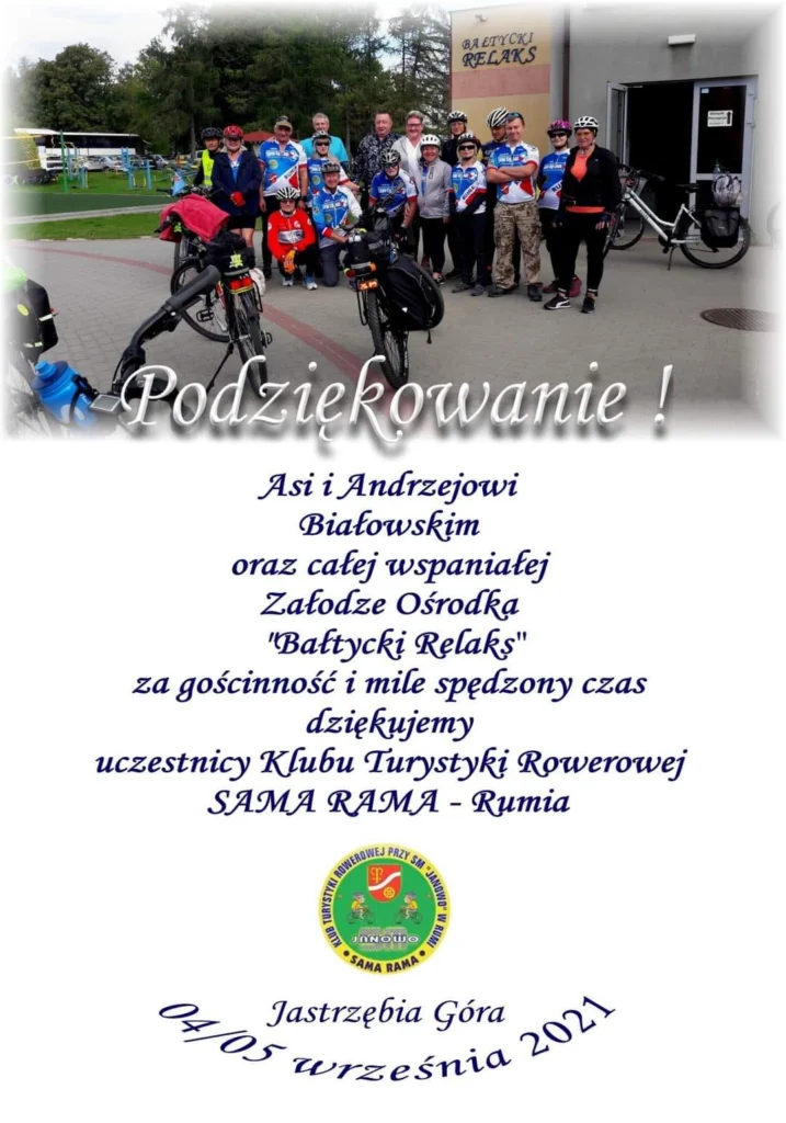 podziękowanie od Sama